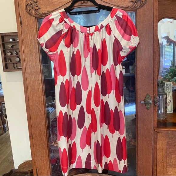 ANTHROPOLOGIE Orly Kiely Silk Shift Dress - Picture 4 of 9